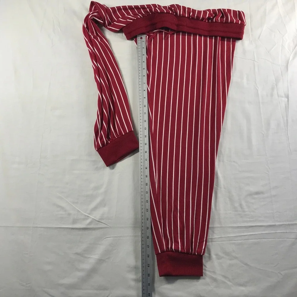 Maurices Sleep Womens Large Red I Am The Gift Pajama Set Striped Jogger 214036Y